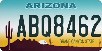 AZ license plate ABQ8462