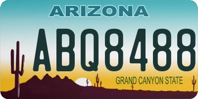 AZ license plate ABQ8488