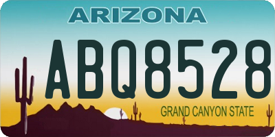 AZ license plate ABQ8528