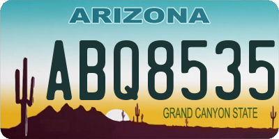 AZ license plate ABQ8535