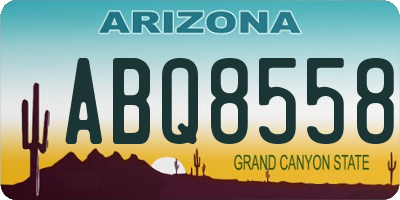AZ license plate ABQ8558