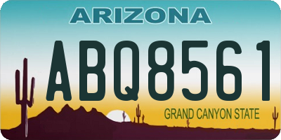AZ license plate ABQ8561