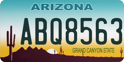 AZ license plate ABQ8563