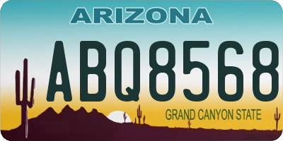 AZ license plate ABQ8568