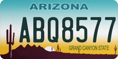 AZ license plate ABQ8577