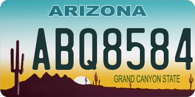 AZ license plate ABQ8584