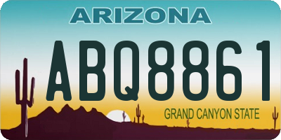 AZ license plate ABQ8861