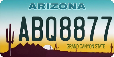 AZ license plate ABQ8877