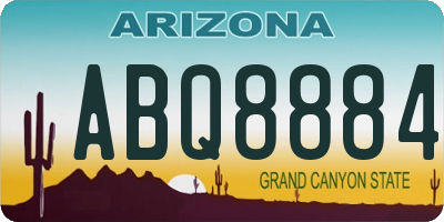 AZ license plate ABQ8884