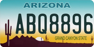 AZ license plate ABQ8896