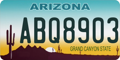 AZ license plate ABQ8903