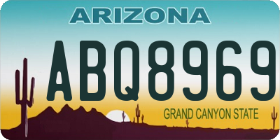 AZ license plate ABQ8969