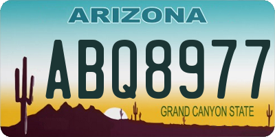 AZ license plate ABQ8977