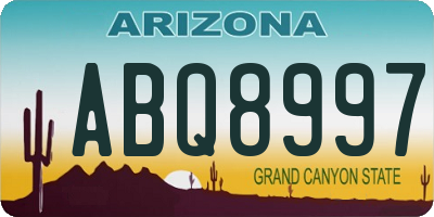 AZ license plate ABQ8997
