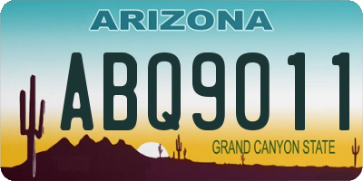 AZ license plate ABQ9011