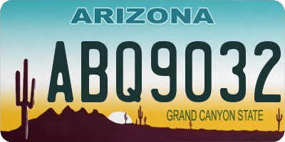 AZ license plate ABQ9032