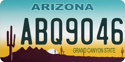 AZ license plate ABQ9046
