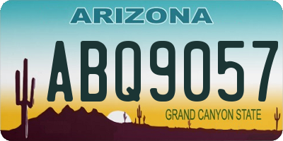 AZ license plate ABQ9057