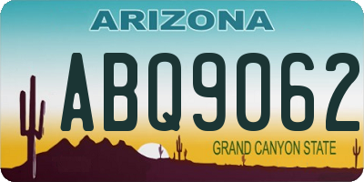 AZ license plate ABQ9062