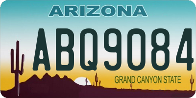 AZ license plate ABQ9084