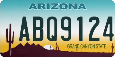 AZ license plate ABQ9124