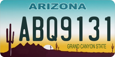 AZ license plate ABQ9131