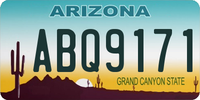 AZ license plate ABQ9171
