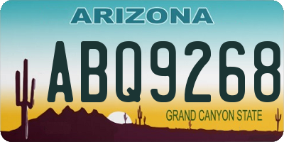 AZ license plate ABQ9268