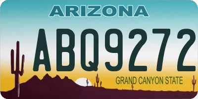 AZ license plate ABQ9272