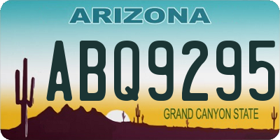 AZ license plate ABQ9295