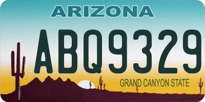 AZ license plate ABQ9329