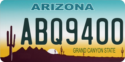 AZ license plate ABQ9400