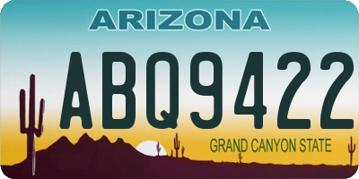 AZ license plate ABQ9422