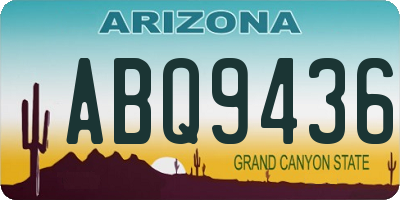 AZ license plate ABQ9436