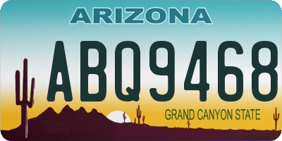 AZ license plate ABQ9468