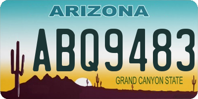 AZ license plate ABQ9483