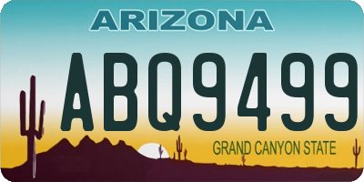 AZ license plate ABQ9499