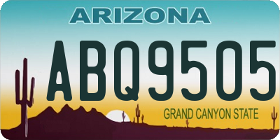 AZ license plate ABQ9505