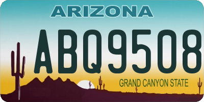 AZ license plate ABQ9508