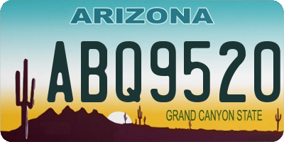 AZ license plate ABQ9520