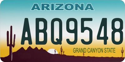 AZ license plate ABQ9548