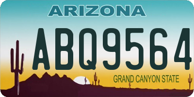 AZ license plate ABQ9564