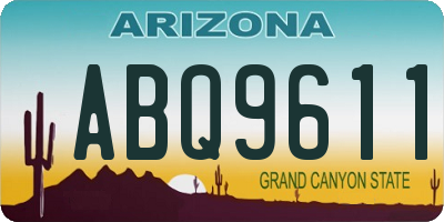 AZ license plate ABQ9611