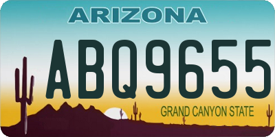 AZ license plate ABQ9655