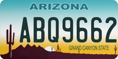 AZ license plate ABQ9662