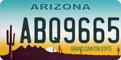 AZ license plate ABQ9665