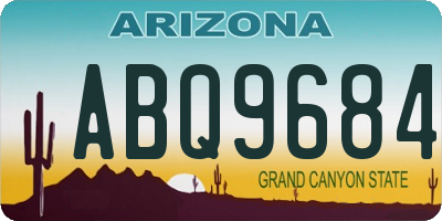 AZ license plate ABQ9684