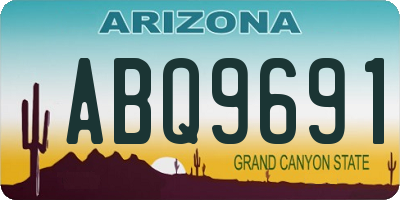 AZ license plate ABQ9691