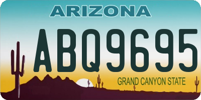 AZ license plate ABQ9695
