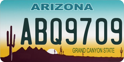 AZ license plate ABQ9709